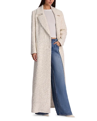 Alice and Olivia Nicholas Embellished Tweed Maxi Coat