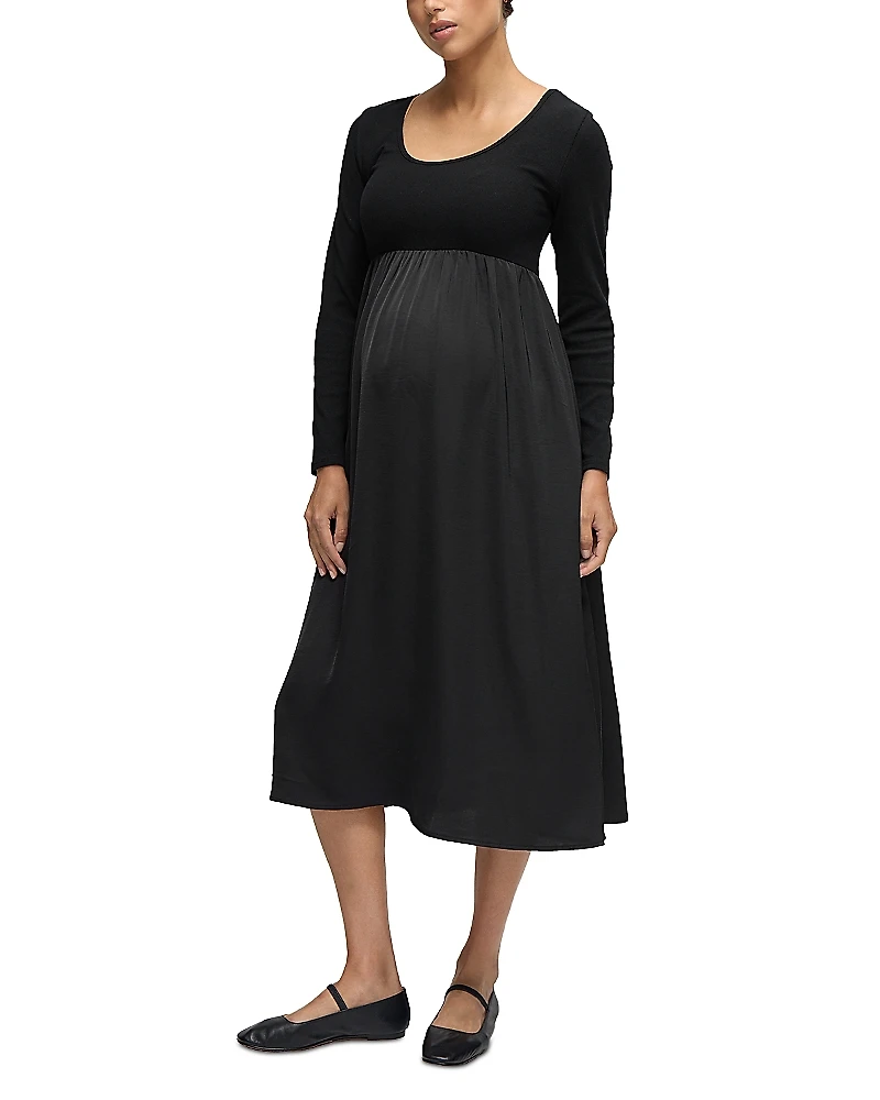 Ingrid & Isabel Mixed Media Maternity Dress