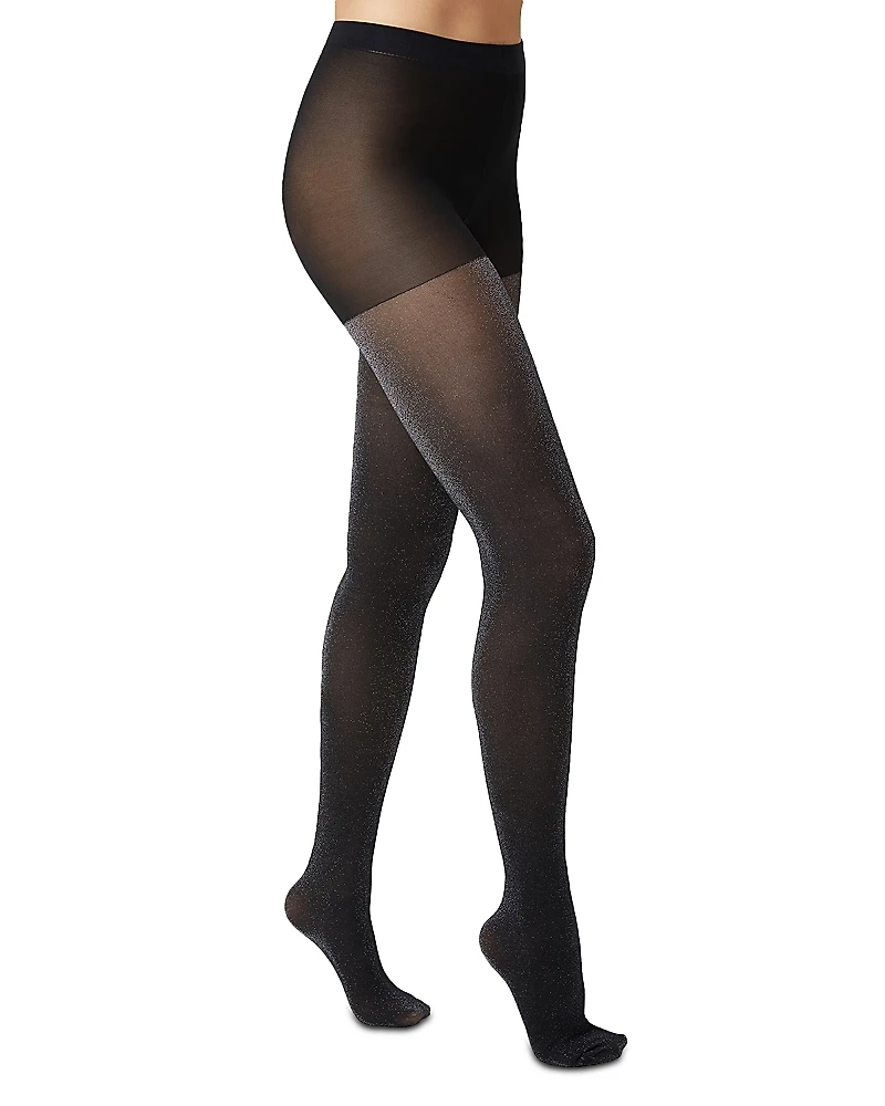 Hue Metallic Opaque Control Top Tights