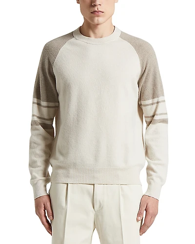 Peserico Wool and Cashmere Color Blocked Sweater