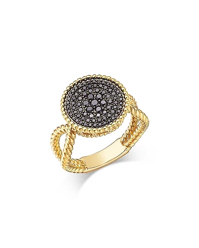 Bloomingdale's Fine Collection Black Diamond Pave Cluster Statement Ring