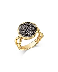 Bloomingdale's Fine Collection Black Diamond Pave Cluster Statement Ring