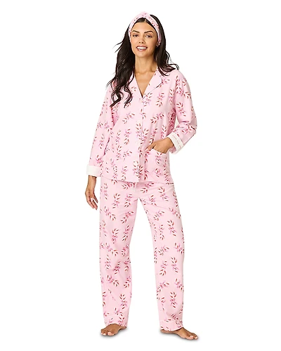Pj Savage Printed Flannel Pajama Set