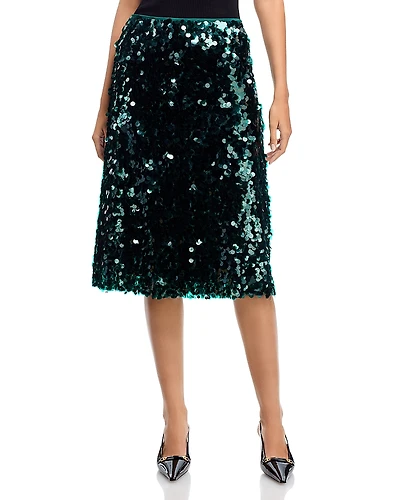 Vince Sequined Midi Skirt