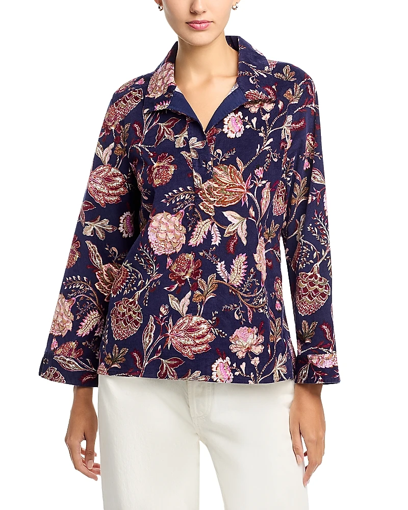 Tommy Bahama Exquisite Bloom Cord Popover Top