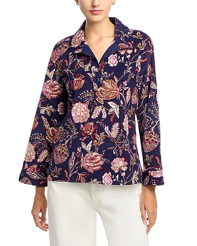 Tommy Bahama Exquisite Bloom Cord Popover Top