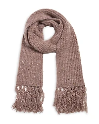 Jocelyn Sequined Rib Knit Scarf