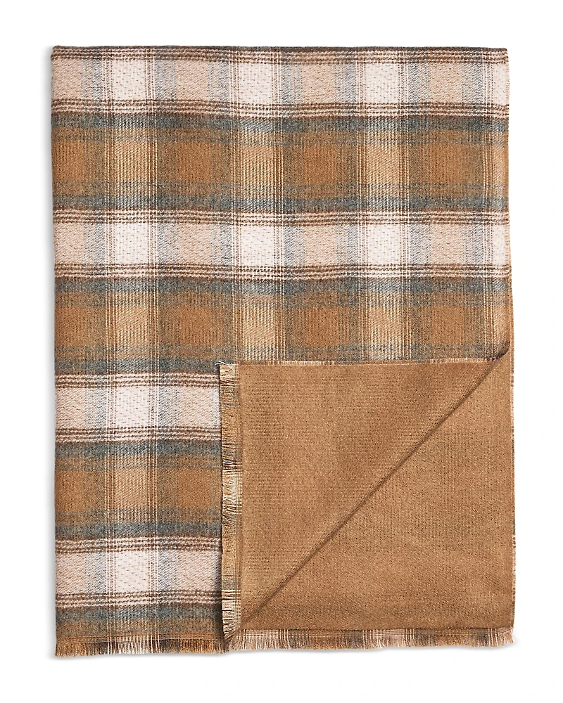 The Men's Store at Bloomingdale's Reversible Plaid Scarf with Cut Fringe