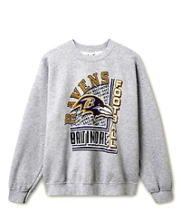 Junk Food Clothing Unisex Nfl Baltimore Ravens Backfield Flea Market Crew Fleece Sweatshirt
