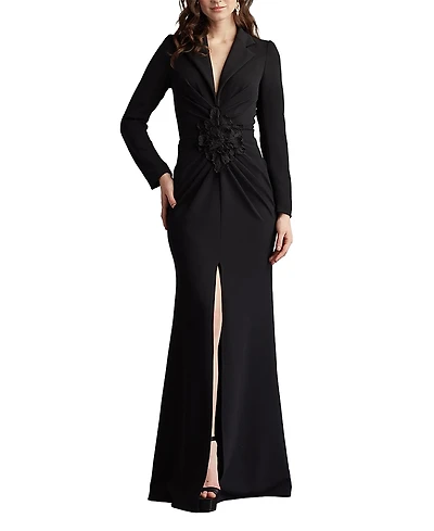 Tadashi Shoji Ardela Center Front Ruffle Gown