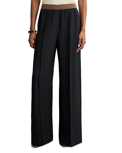 Reiss Petite Mid Rise Wide Leg Pants