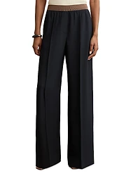 Reiss Petite Mid Rise Wide Leg Pants