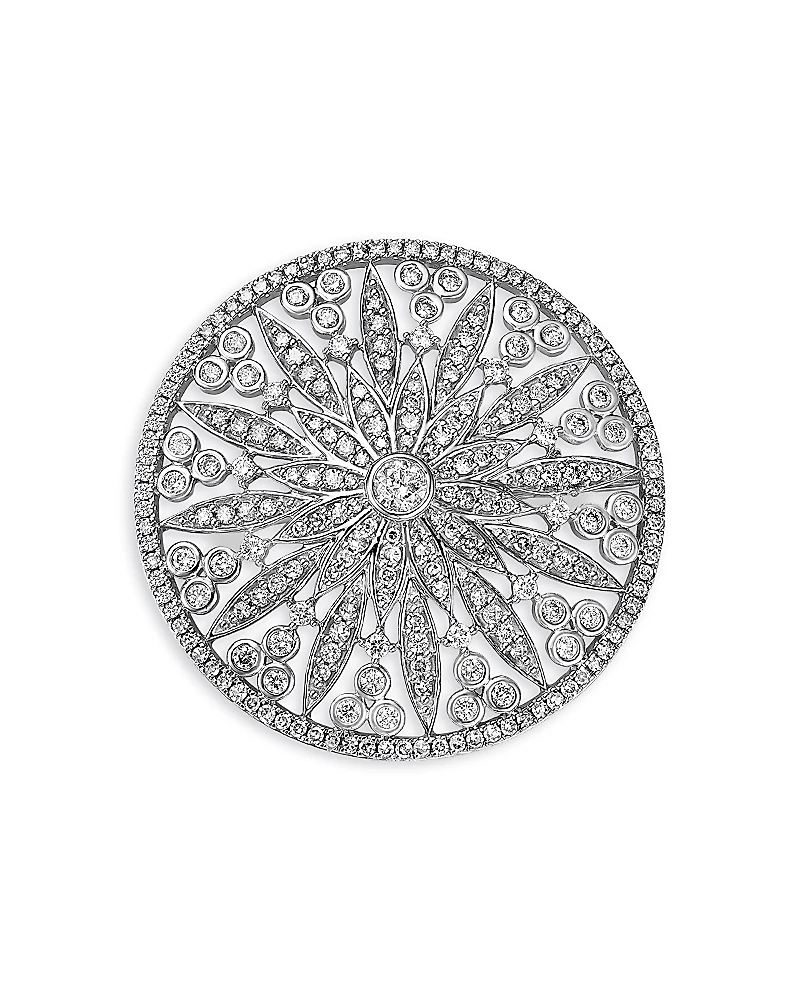 Bloomingdale's Fine Collection Diamond Circle Flower Brooch