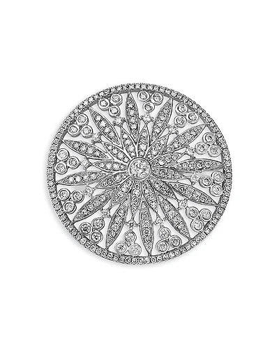 Bloomingdale's Fine Collection Diamond Circle Flower Brooch