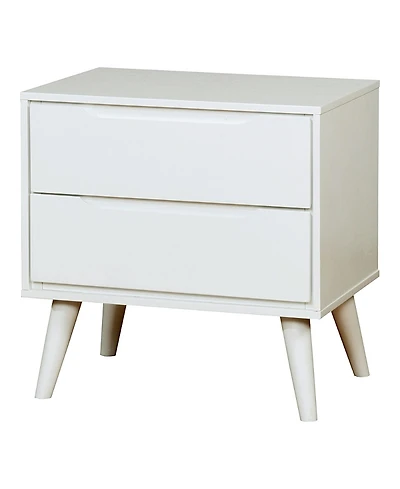 Furniture of America Presley Solid Wood 2-Drawer Nightstand
