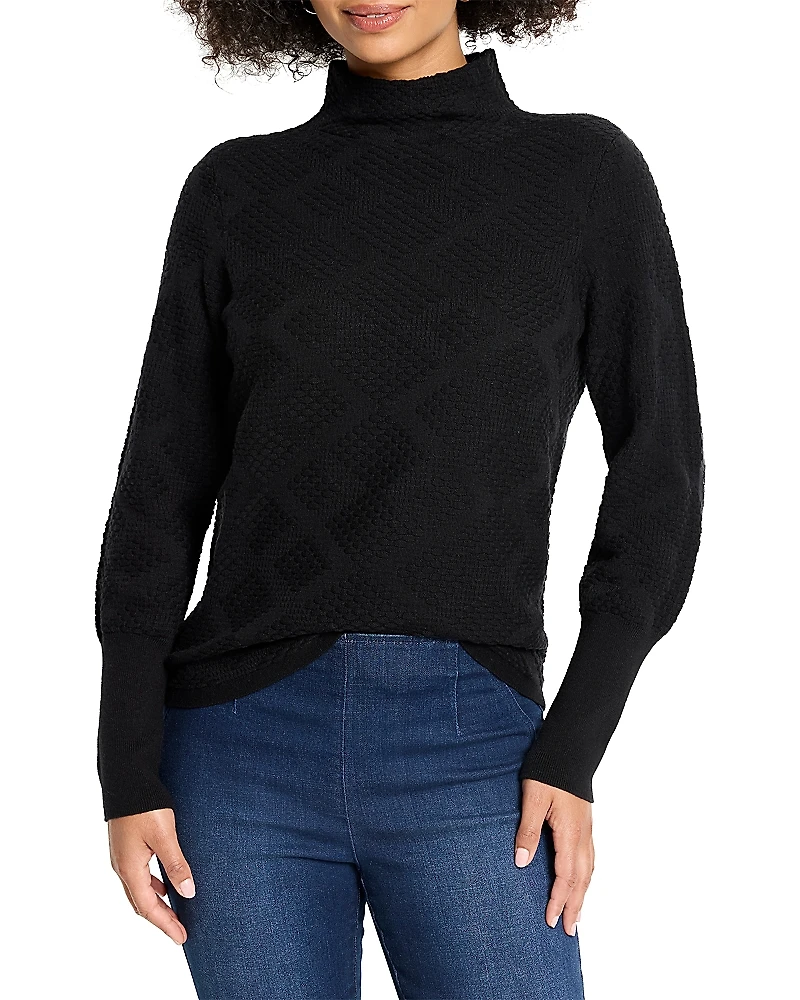 Nic+Zoe Textured Diamonds Sweater