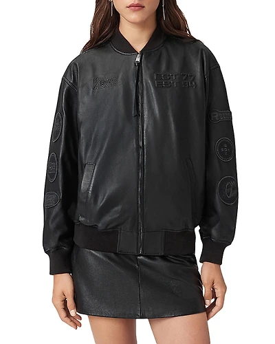 Allsaints Belle Leather Bomber Jacket