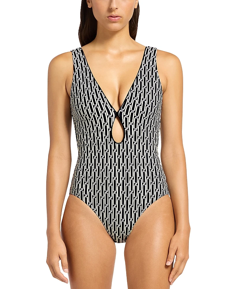 Jets Plunge One Piece Swimsuit