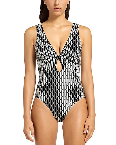 Jets Plunge One Piece Swimsuit