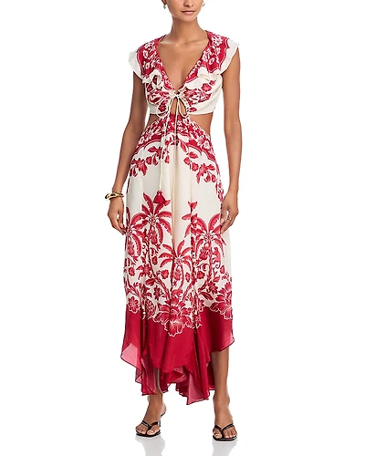 Farm Rio Guanacaste Sand Cutout Dress
