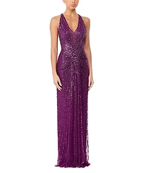 Jenny Packham Lana Embellished Halterneck Maxi Dress