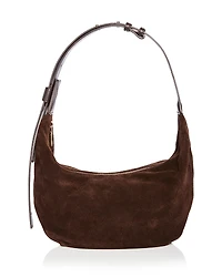 Aqua Suede Hobo Shoulder Bag - Exclusive