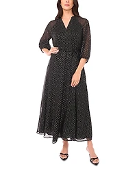 Vince Camuto Split Neck Maxi Dress