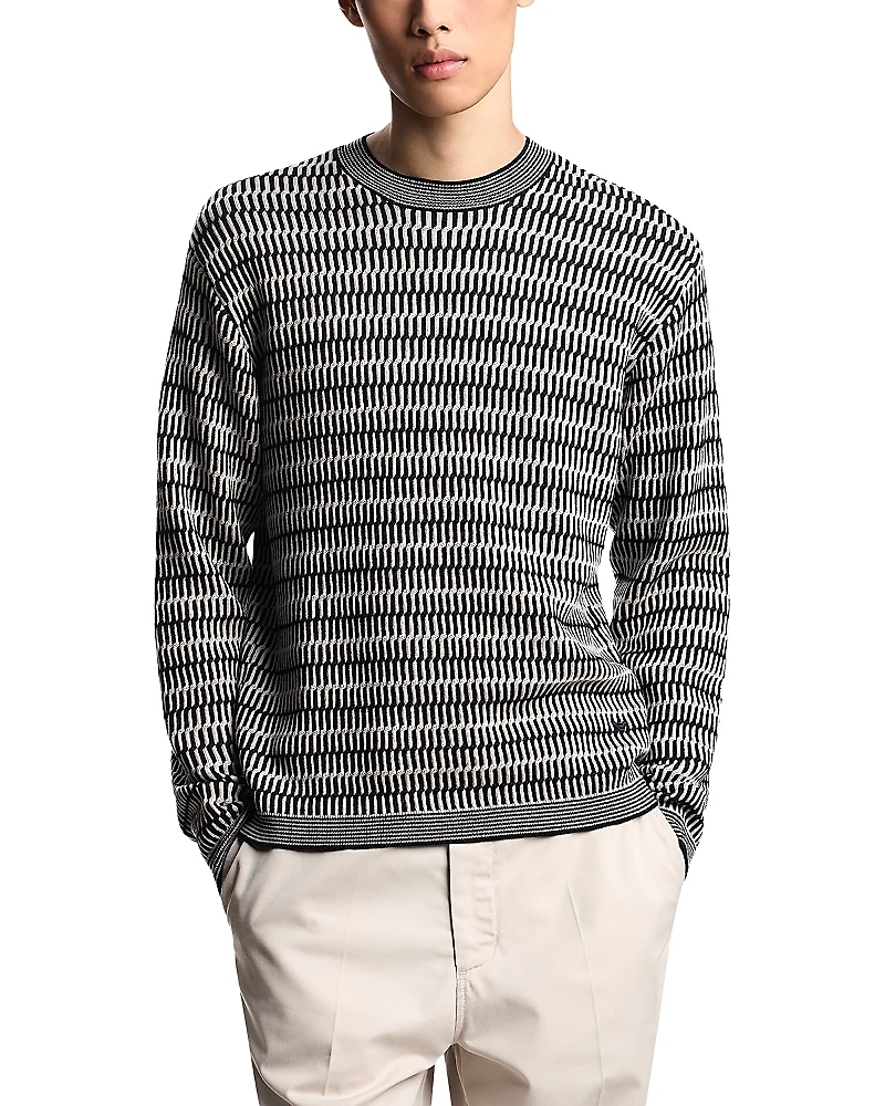 Emporio Armani Jacquard Virgin Wool Sweater