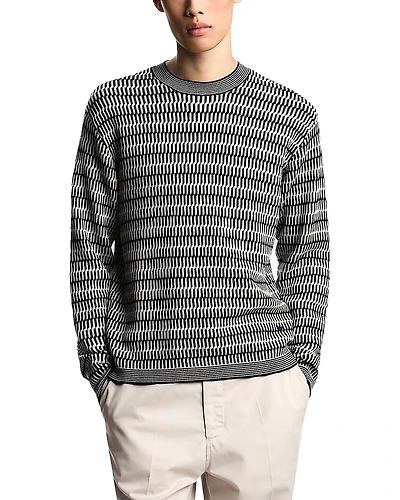 Emporio Armani Jacquard Virgin Wool Sweater
