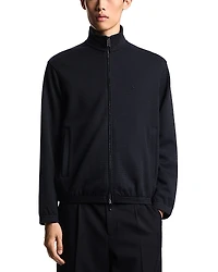 Emporio Armani Jacquard Zip Up Sweatshirt