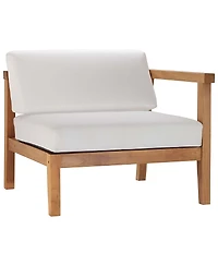 Modway Bayport Outdoor Patio Teak Wood Right-Arm Chair