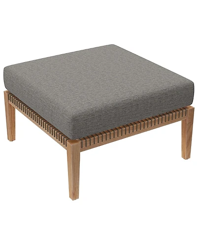 Modway Clearwater Outdoor Patio Teak Wood Ottoman