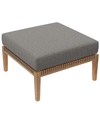 Modway Clearwater Outdoor Patio Teak Wood Ottoman