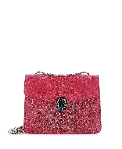 Pre-Owned Bvlgari Small Serpenti Forever Shoulder Bag Stingray