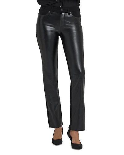 Nydj Marilyn Faux Leather Straight Pants