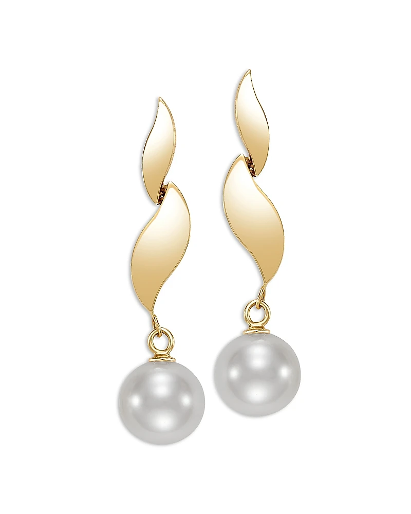Bloomingdale's Fine Collection Cultured Freshwater Pearl Link Drop Earrings