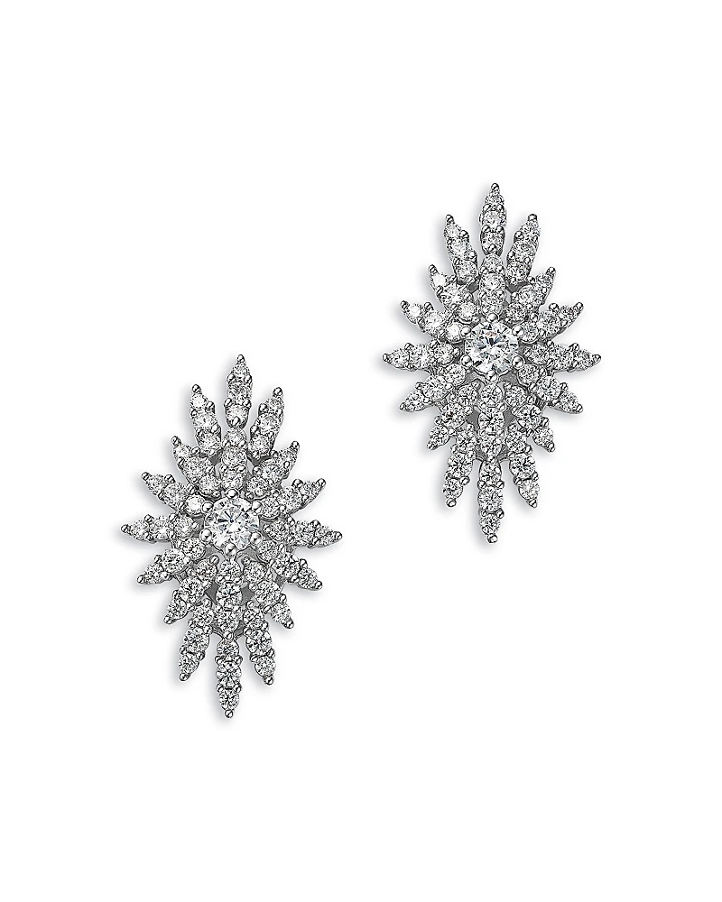 Bloomingdale's Fine Collection Diamond Retro Chic Starburst Stud Earrings