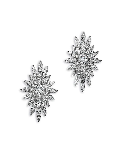 Bloomingdale's Fine Collection Diamond Retro Chic Starburst Stud Earrings