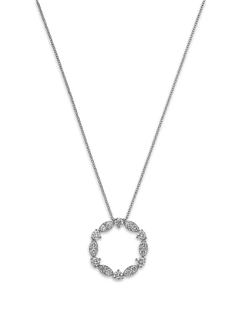 Bloomingdale's Fine Collection Luxe Collection Certified Lab Grown Diamond Circle Pendant Necklace
