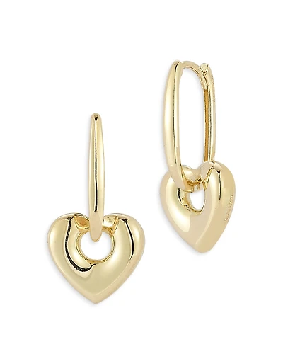 Bloomingdale's Fine Collection Puffed Heart Drop Earrings