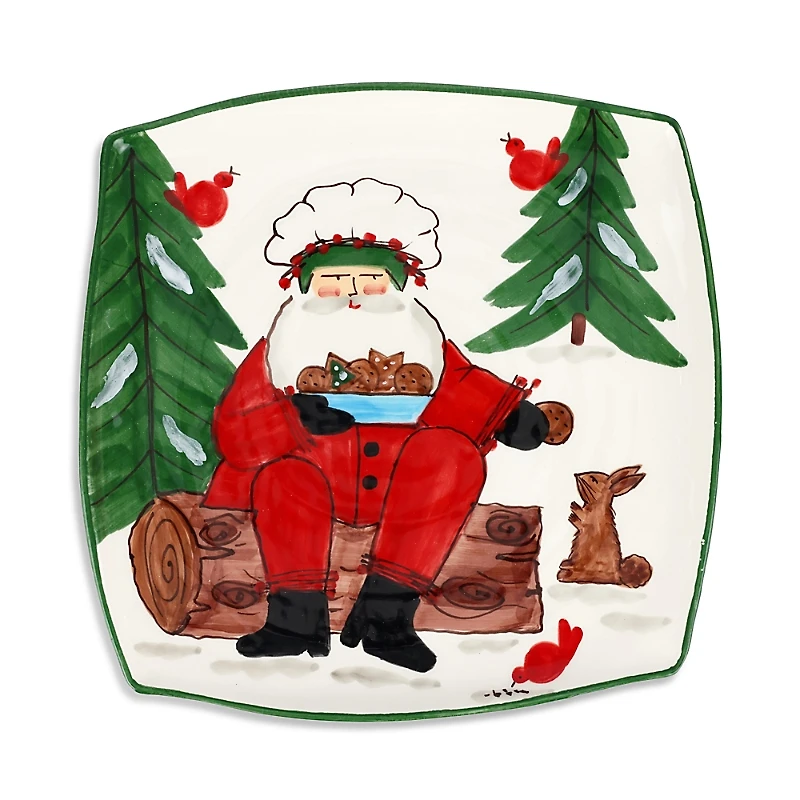 Vietri Old St. Nick 2025 Limited Edition Square Platter