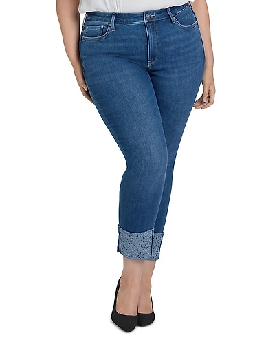 Nydj Plus Sheri Embellished Ankle Slim Jeans