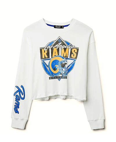 Junk Food Clothing Women's Nfl Los Angeles Rams Helmet Crop Fleece