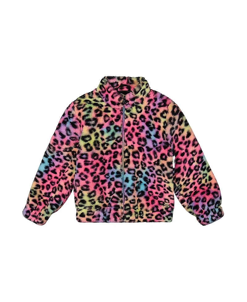 Deux par Girls' Faux Fur Zipped Jacket - Little Kid