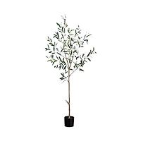 Nearly Natural 5' Artificial Slim Minimalist Olive Tree