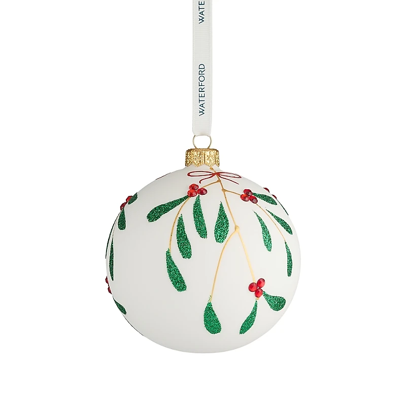 Waterford Holiday Heirlooms Mistletoe Bauble Ornament