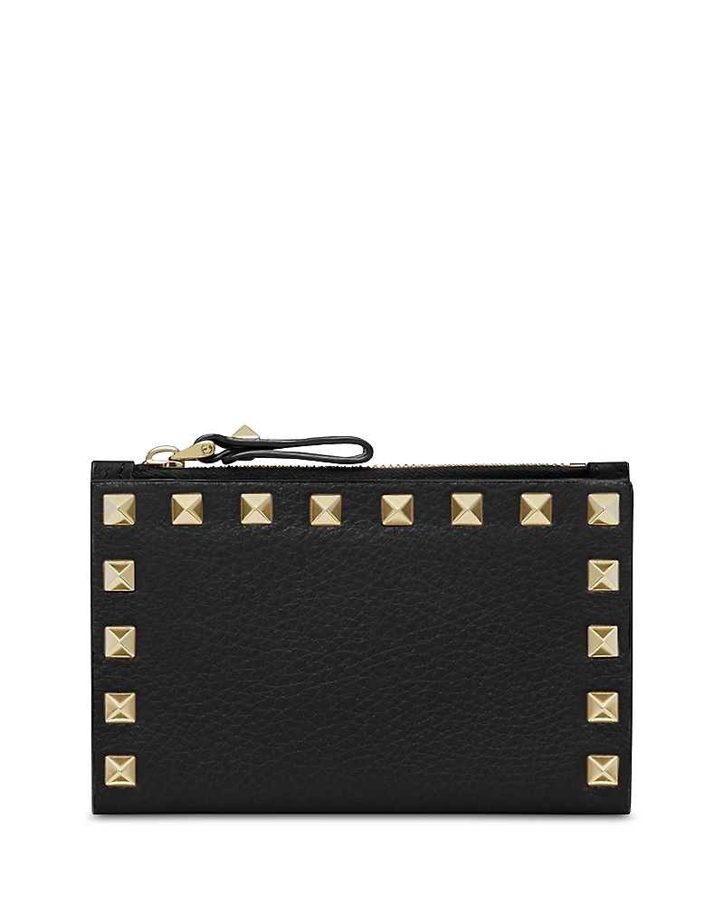 Valentino Garavani Rockstud Zip Card Case