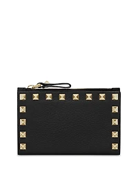 Valentino Garavani Rockstud Zip Card Case