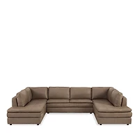 Chateau d'Ax Brunello Leather Sectional Sofa