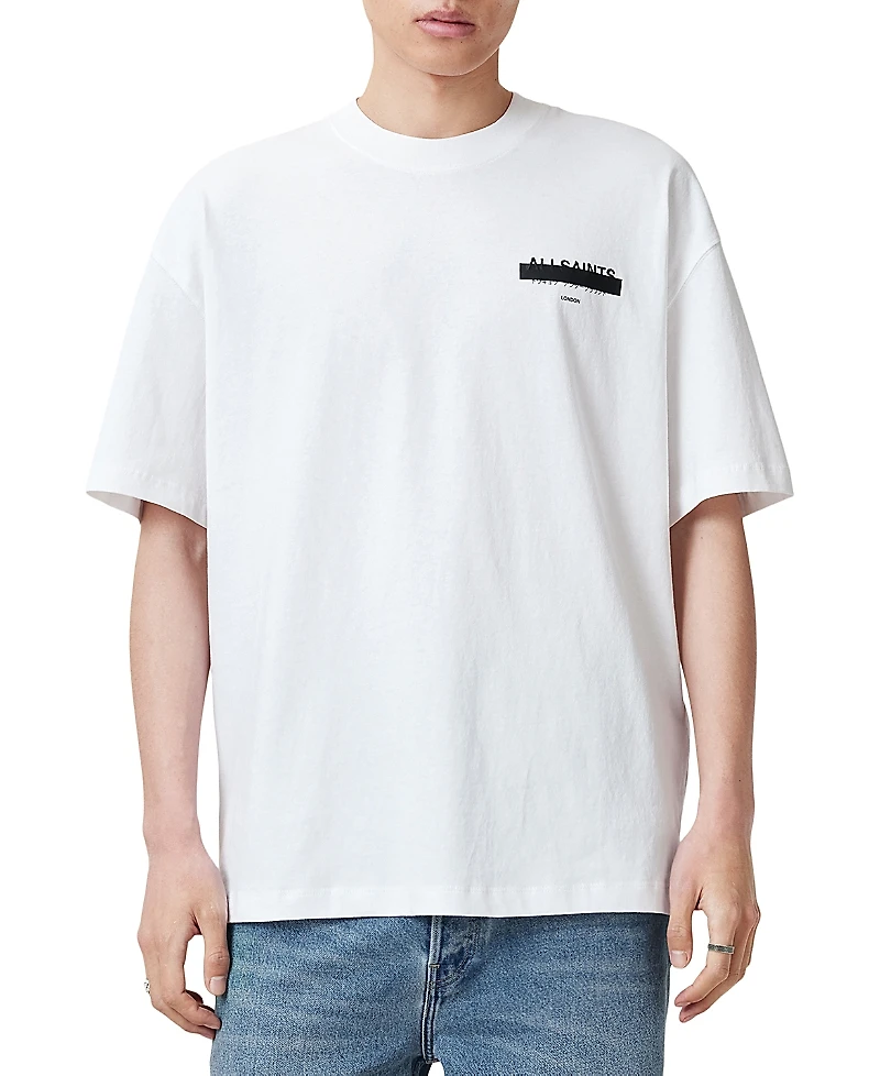 Allsaints Redact Graphic Logo Tee